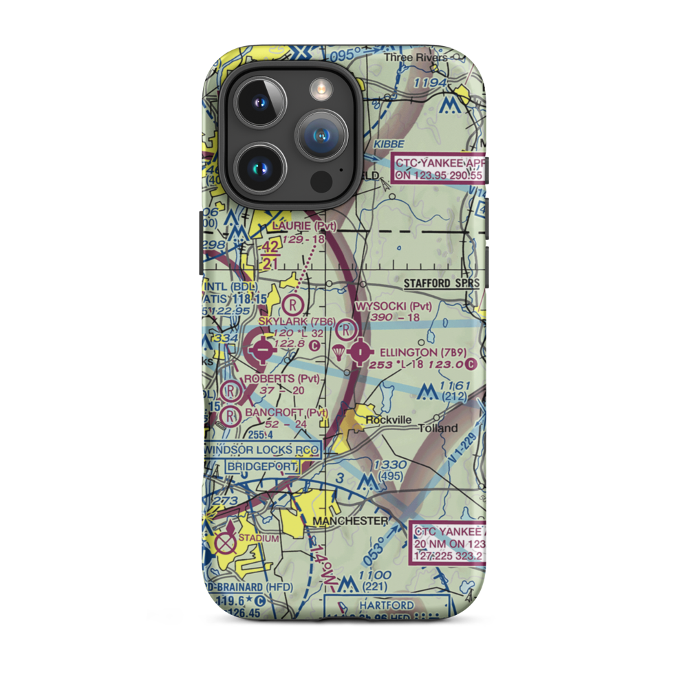 Wysocki Field (CT15) VFR Sectional  Tough iPhone Case iPhone 16 Pro Max model shown