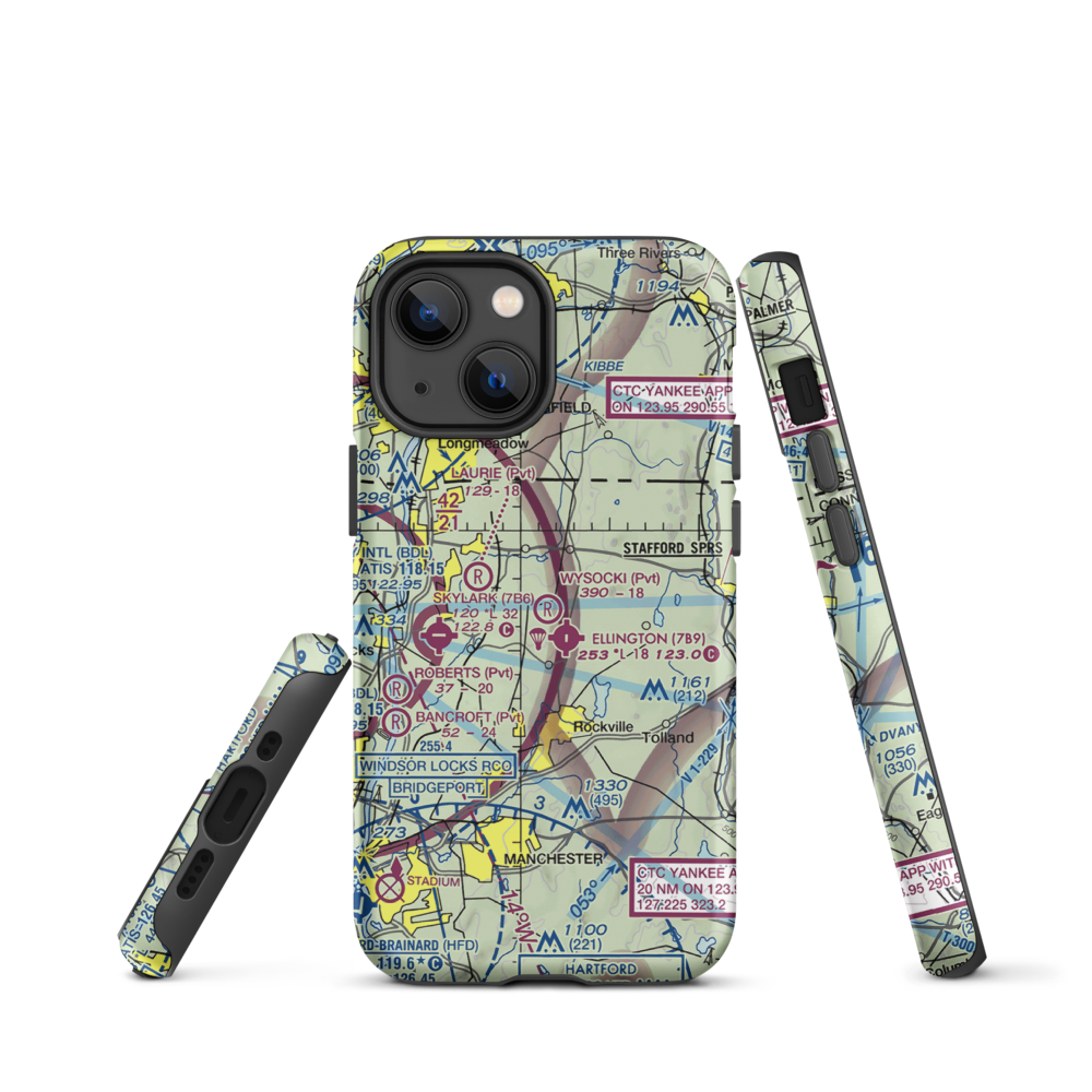 Wysocki Field (CT15) VFR Sectional  Tough iPhone Case iPhone 13 mini model shown