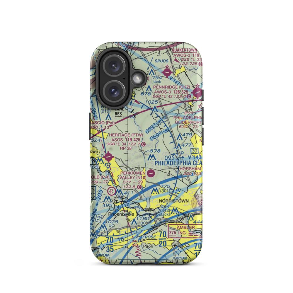 Yarrow Airport (28PA) VFR Sectional  Tough iPhone Case iPhone 16 model shown