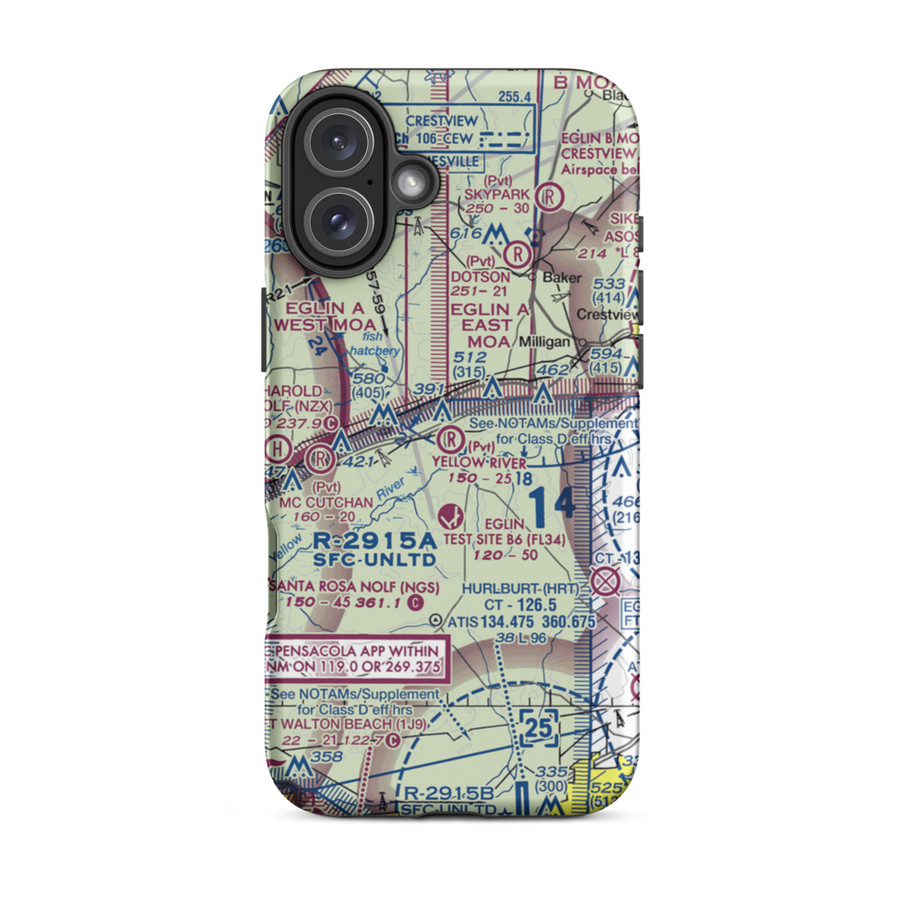 Yellow River Airstrip (FD93) VFR Sectional  Tough iPhone Case iPhone 16 Plus model shown