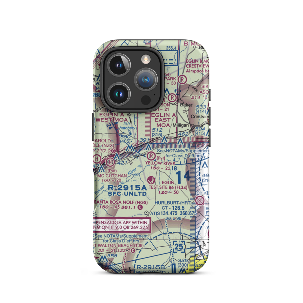 Yellow River Airstrip (FD93) VFR Sectional  Tough iPhone Case iPhone 16 Pro model shown