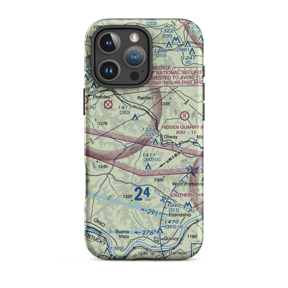 Yellowbird Farm Airport (OI29) VFR Sectional  Tough iPhone Case iPhone 16 Pro Max model shown