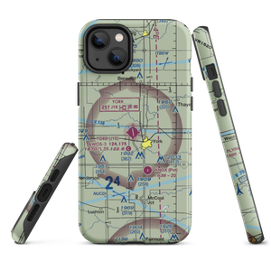 York Municipal Airport (JYR) VFR Sectional  Tough iPhone Case