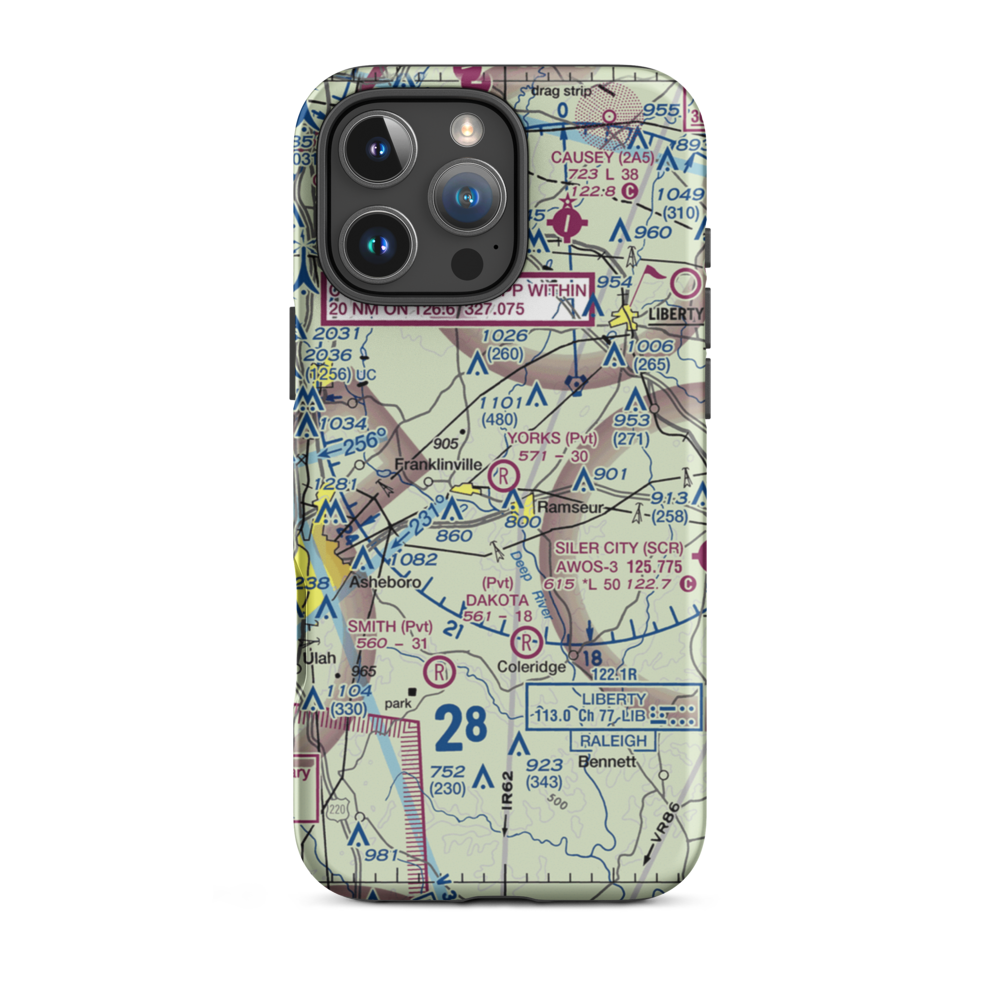 Yorks Field (NC13) VFR Sectional  Tough iPhone Case iPhone 16 Pro Max model shown