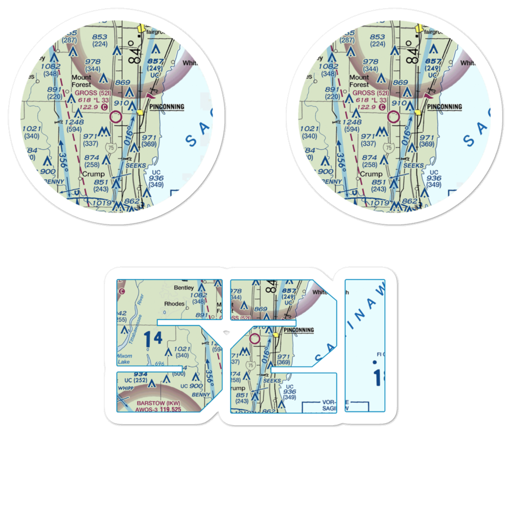 Gross Airport (52I) VFR Sectional Sticker Pack 