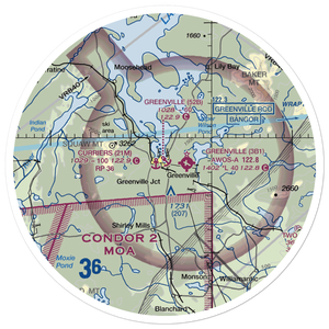 Greenville Seaplane Base (52B) VFR Sectional Sticker (30 mile)