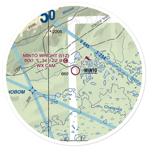 Minto Al Wright Airport (51Z) VFR Sectional Sticker (20 mile)
