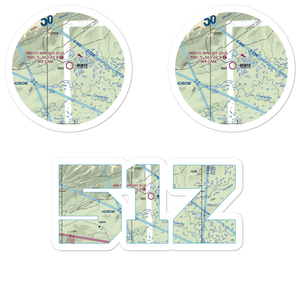 Minto Al Wright Airport (51Z) VFR Sectional Sticker Pack