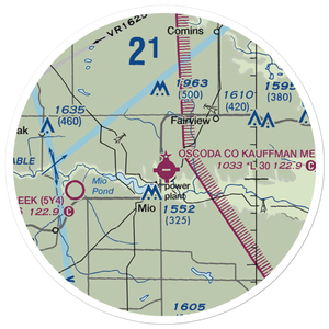 Oscoda County Airport (51M) VFR Sectional Sticker (20 mile)