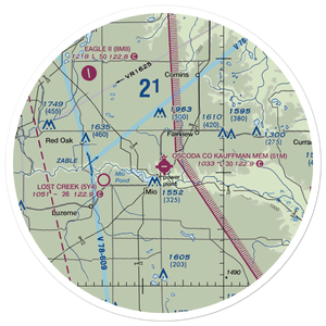 Oscoda County Airport (51M) VFR Sectional Sticker (30 mile)