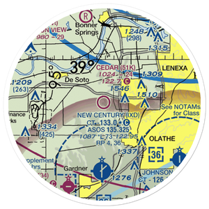 Cedar Air Park (51K) VFR Sectional Sticker (20 mile)