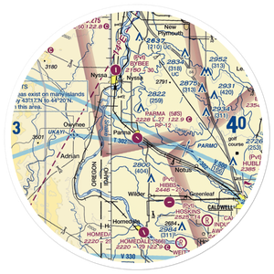 Parma Airport (50S) VFR Sectional Sticker (30 mile)