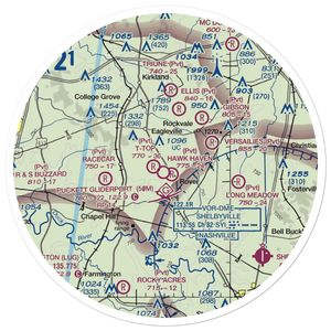 Puckett Gliderport (50M) VFR Sectional Sticker (30 mile)