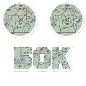 Pawnee City Municipal Airport (50K) VFR Sectional Sticker Pack