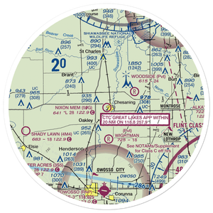 Howard Nixon Memorial Airport (50G) VFR Sectional Sticker (30 mile)