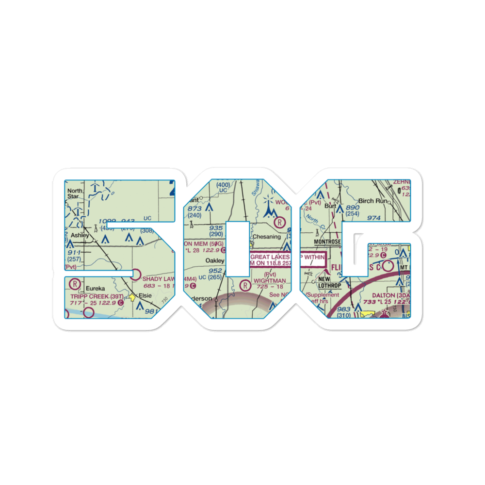 Howard Nixon Memorial Airport (50G) VFR Sectional Sticker 