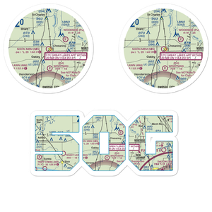 Howard Nixon Memorial Airport (50G) VFR Sectional Sticker Pack