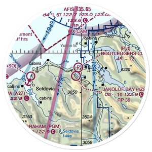 Jakolof Bay Airport (4Z9) VFR Sectional Sticker (20 mile)