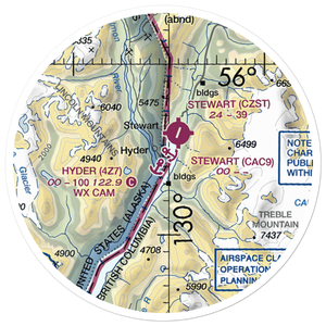 Hyder Seaplane Base (4Z7) VFR Sectional Sticker (20 mile)