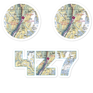 Hyder Seaplane Base (4Z7) VFR Sectional Sticker Pack