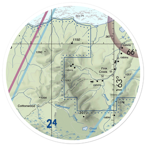 Upper Hannum Creek Airport (4Z2) VFR Sectional Sticker (30 mile)