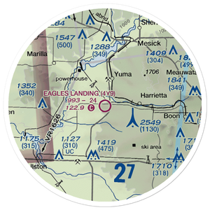 Eagles Landing Airport (4Y9) VFR Sectional Sticker (20 mile)