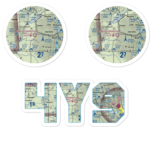 Eagles Landing Airport (4Y9) VFR Sectional Sticker Pack