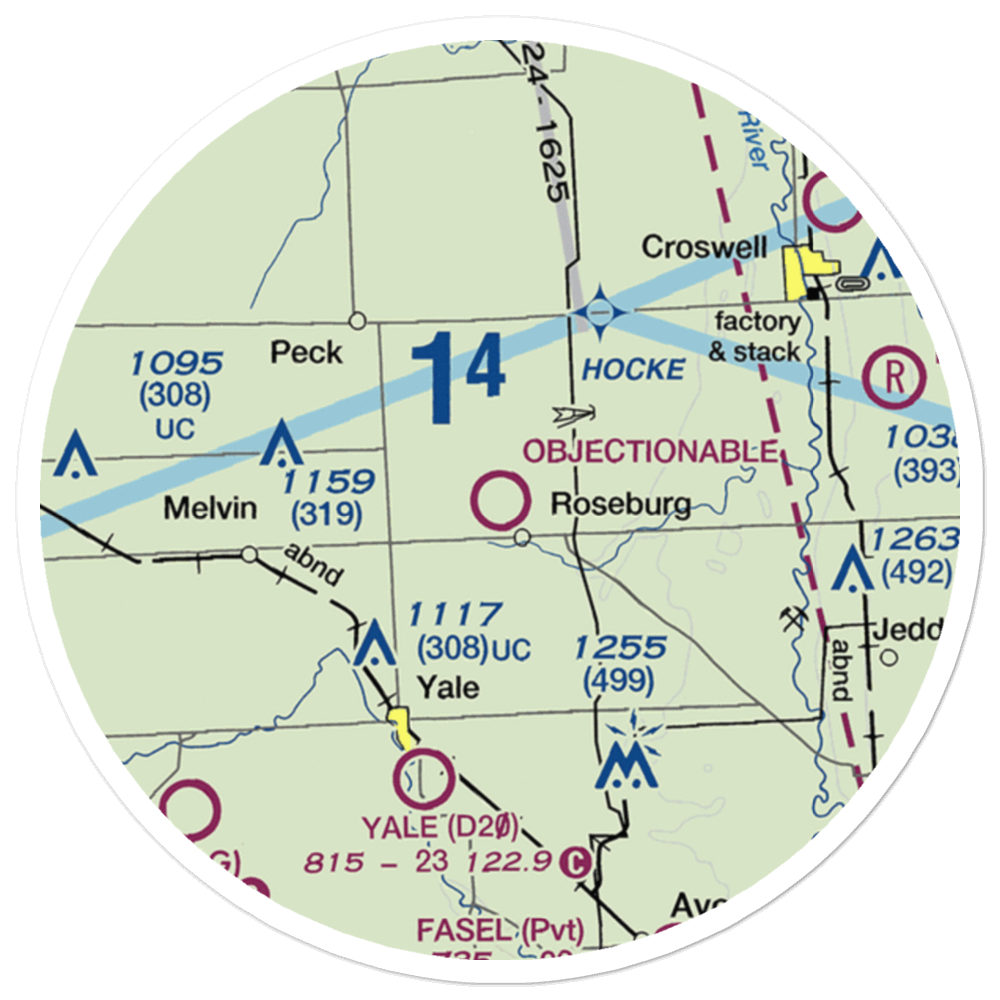 Para Field (4Y8) VFR Sectional Sticker (20 mile) 