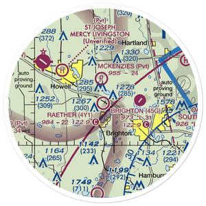 Raether Airport (4Y1) VFR Sectional Sticker (20 mile)