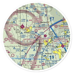 Raether Airport (4Y1) VFR Sectional Sticker (30 mile)