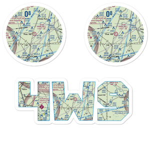 Pink Hill Airport (4W9) VFR Sectional Sticker Pack