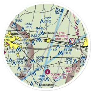 Hurdle Field (4W7) VFR Sectional Sticker (20 mile)