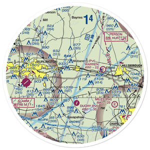 Hurdle Field (4W7) VFR Sectional Sticker (30 mile)