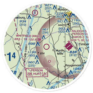 Whitfield Farms Airport (4W4) VFR Sectional Sticker (20 mile)