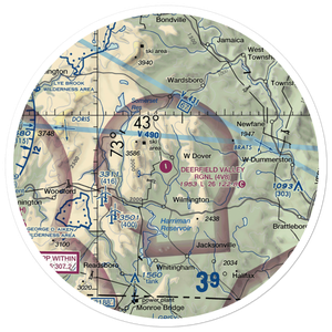 Mount Snow Airport (4V8) VFR Sectional Sticker (30 mile)