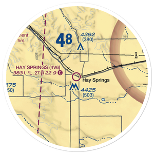 Hay Springs Municipal Airport (4V6) VFR Sectional Sticker (20 mile)