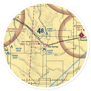 Hay Springs Municipal Airport (4V6) VFR Sectional Sticker (30 mile)