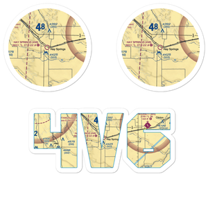 Hay Springs Municipal Airport (4V6) VFR Sectional Sticker Pack