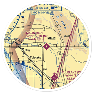Malin Airport (4S7) VFR Sectional Sticker (20 mile)