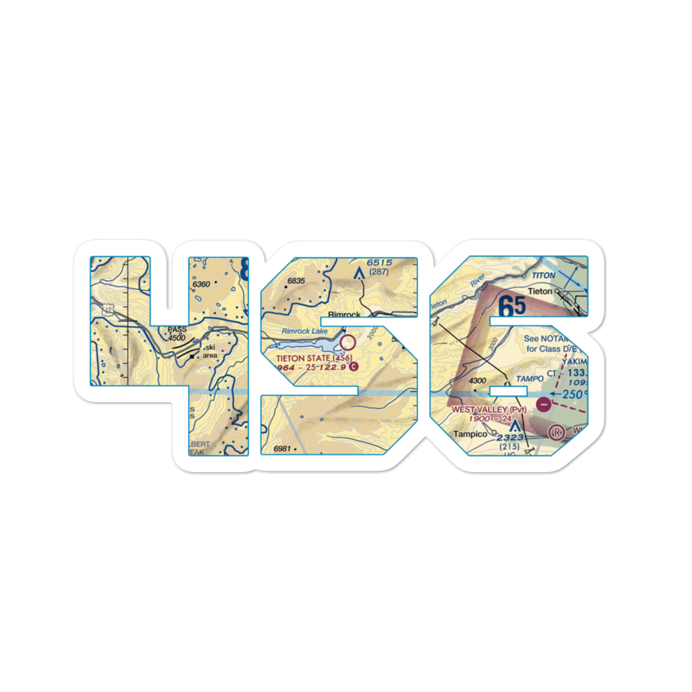 Tieton State Airport (4S6) VFR Sectional Sticker 