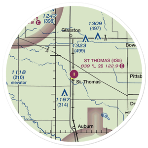 St Thomas Municipal Airport (4S5) VFR Sectional Sticker (20 mile)