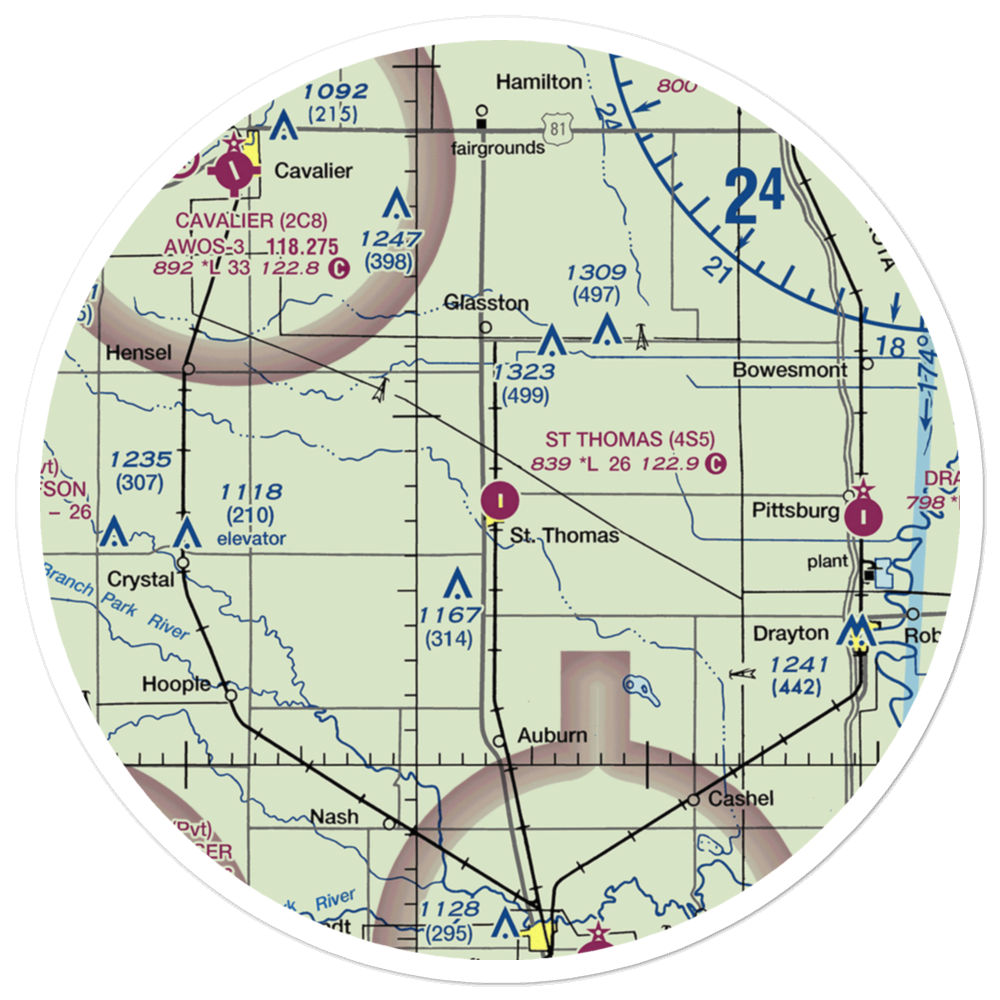 St Thomas Municipal Airport (4S5) VFR Sectional Sticker (30 mile) 