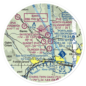 Skyport Airport (4S4) VFR Sectional Sticker (20 mile)