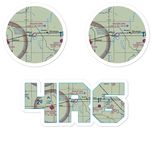 Milnor Municipal Airport (4R6) VFR Sectional Sticker Pack