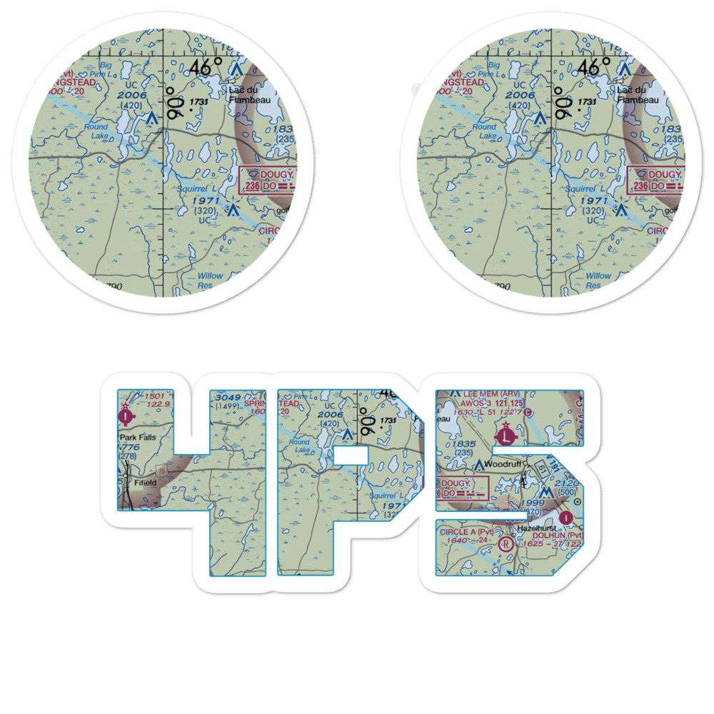 Franks Seaplane Base (4P5) VFR Sectional Sticker Pack 