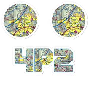 Old Portage Heliport (4P2) VFR Sectional Sticker Pack