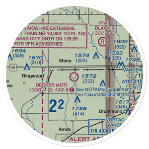 Decker Field (4O7) VFR Sectional Sticker (20 mile)
