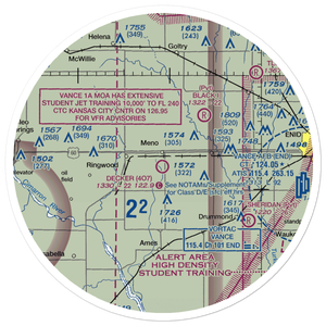 Decker Field (4O7) VFR Sectional Sticker (30 mile)