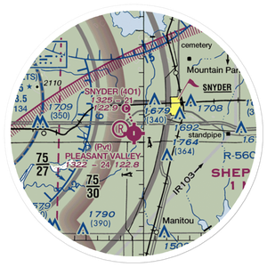Snyder Airport (4O1) VFR Sectional Sticker (20 mile)
