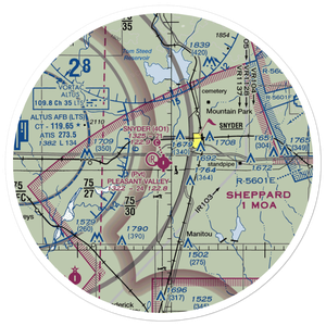 Snyder Airport (4O1) VFR Sectional Sticker (30 mile)